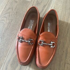 Salvatore Ferragamo Women’s Orange Loafers